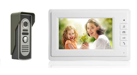 ROHS 0.35kg 4 Wire Video Intercom System 7 Inch TFT Color Audio Video Door Bell